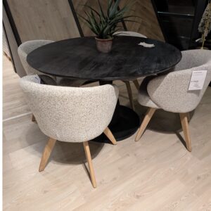 Eettafel Brunello - rond 130 cm - Tower living (NU SHOWMODEL TE KOOP MET STOELEN)