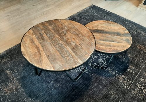 Salontafel set oud hout